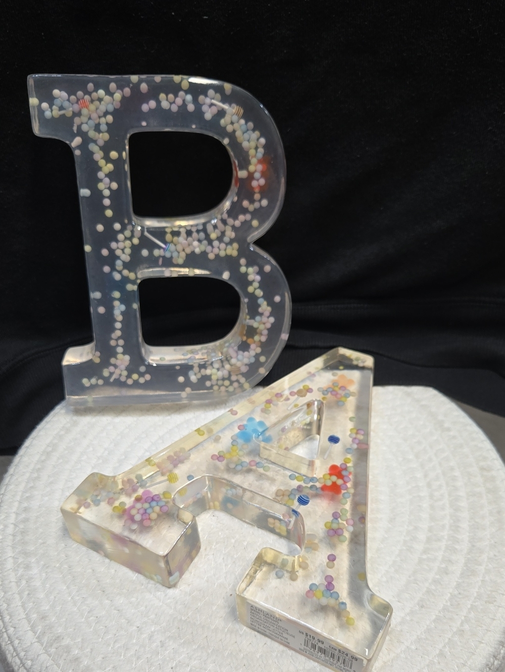🌞NWT! Ashland Clear Acrylic Monogram Letter with Candy & Dots Sold Seperately